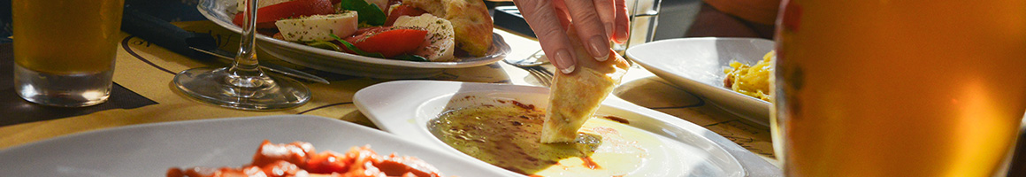 Eating Mediterranean Middle Eastern Lebanese at Cleopatra Mediterranean Grill restaurant in Detroit, MI.